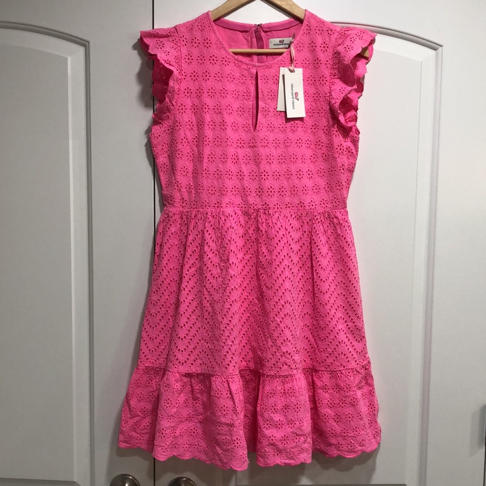 Vineyard Vines Pink Eyelet Dress